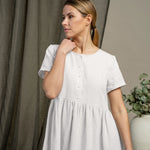 MENIQUE Smock Dress Maria Pure White