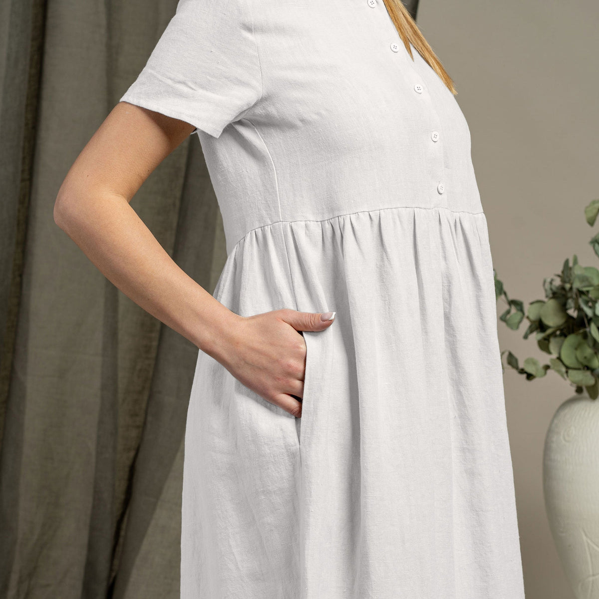 MENIQUE Smock Dress Maria Pure White