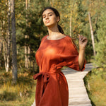 MENIQUE Oversize Dress Olivia Cinnamon Red