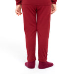 MENIQUE 100% Merino Wool Kids Pants Royal Cherry