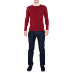 MENIQUE Long Sleeve Crew Royal Cherry