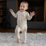 MENIQUE 100% Merino Wool Kids Romper Natural