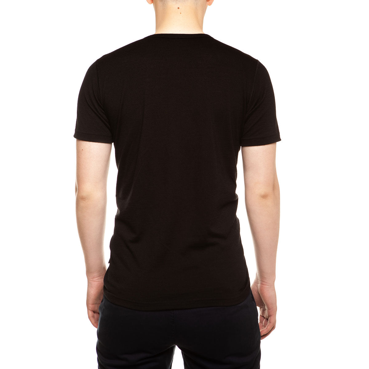 MENIQUE 100% Merino Wool Mens Shirt Black