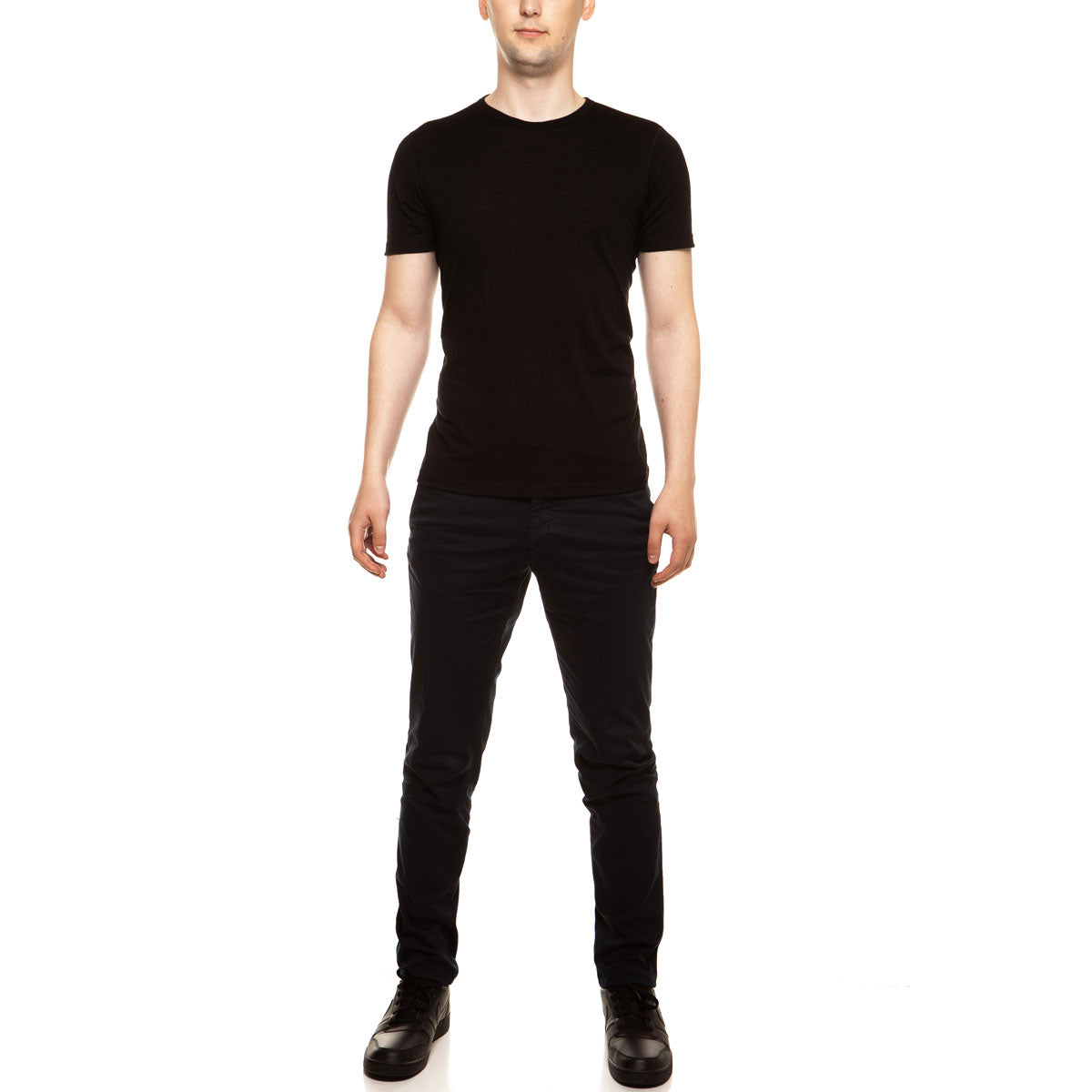 MENIQUE 100% Merino Wool Mens Shirt Black