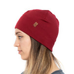 MENIQUE 100% Merino Wool Womens Beanie Royal Cherry