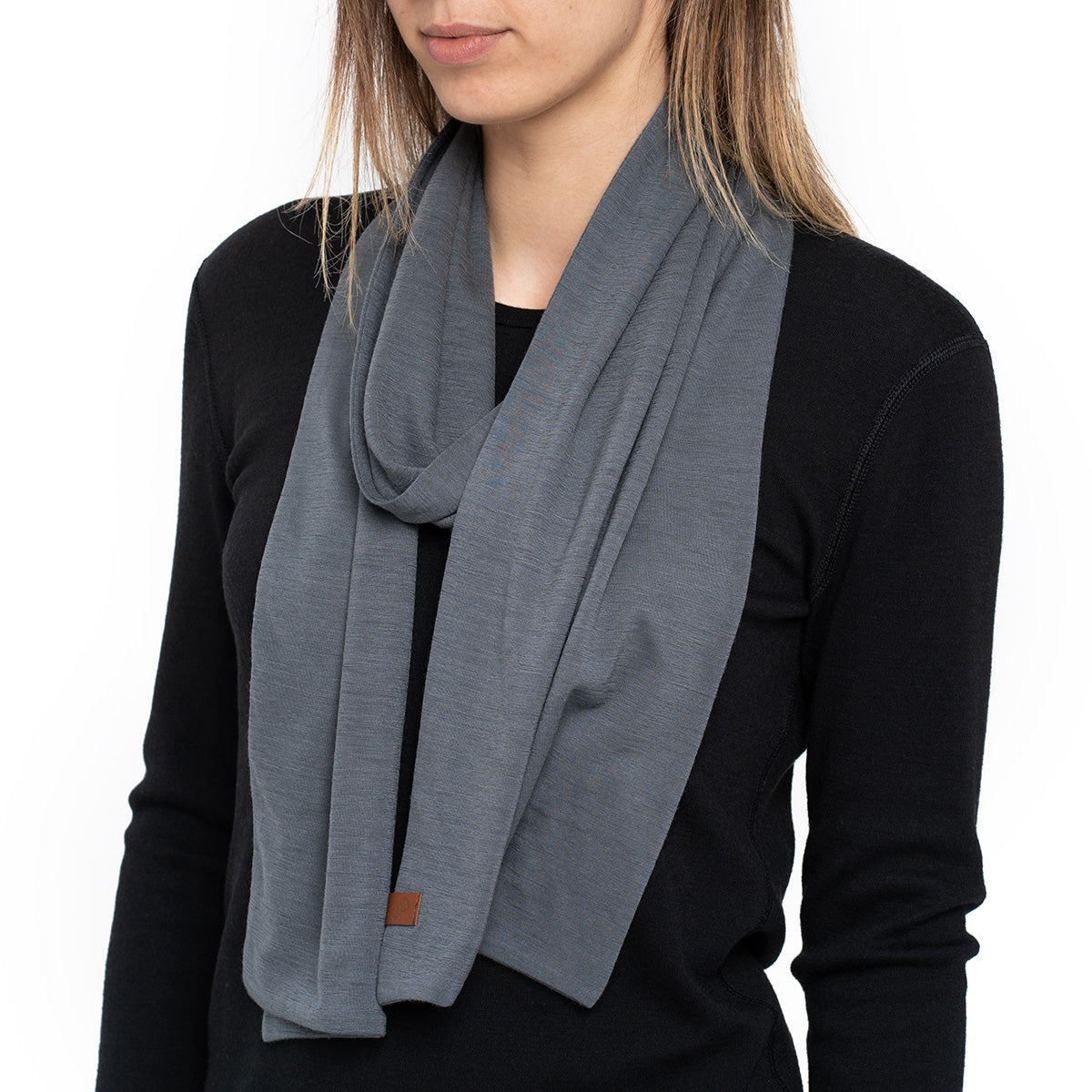 MENIQUE 100% Merino Wool Womens Scarf Perfect Grey