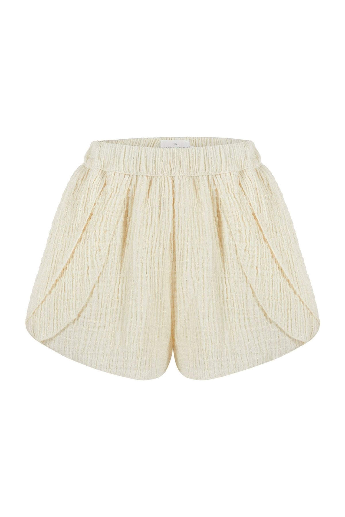 THE HAND LOOM Mia Short - Natural with Gold Stripes