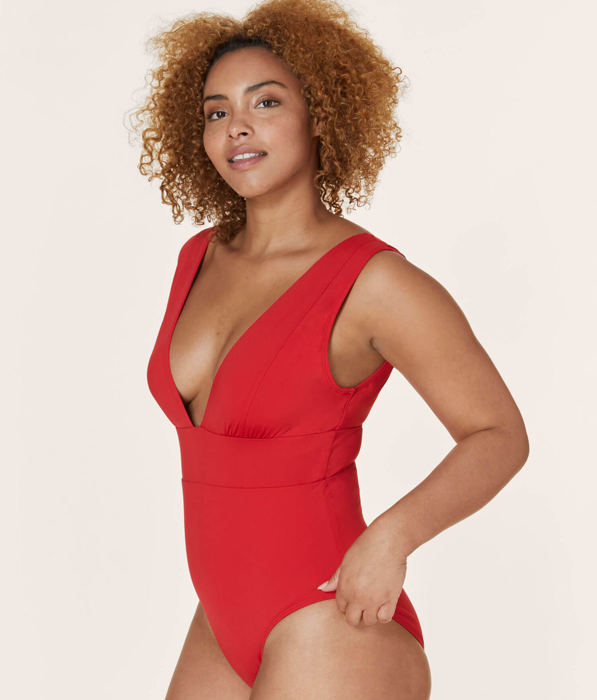 THE HAND LOOM The Mykonos 100% Organic Cotton Womens One Piece - Flat - Cherry Red - Classic