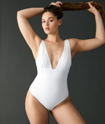 THE HAND LOOM The Mykonos Full Body 100% Organic Cotton Womens One Piece - Ribbed - Long Torso