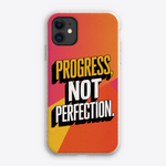 Progress, Not Perfection Quote Biodegradable Bamboo Iphone Case