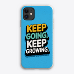 Keep Going, Keep Growing Quote Biodegradable Bamboo Iphone Case