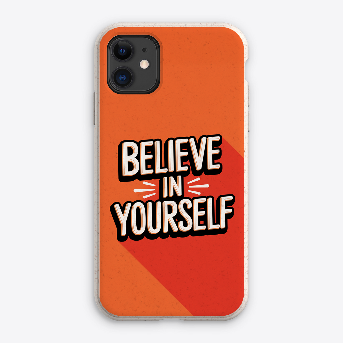 Believe in Yourself Quote Biodegradable Bamboo Iphone Case