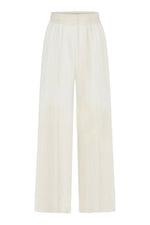 THE HAND LOOM Skye Palazzo 100% Organic Cotton Womens Pants - Natural With Gold Stripes