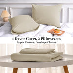 Pure Serenity Solid Organic Cotton Duvet Cover & Pillowcase Set