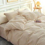 Pure Serenity Solid Organic Cotton Duvet Cover & Pillowcase Set