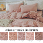 Pure Serenity Solid Organic Cotton Duvet Cover & Pillowcase Set