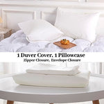 Pure Serenity Solid Organic Cotton Duvet Cover & Pillowcase Set