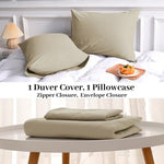 Pure Serenity Solid Organic Cotton Duvet Cover & Pillowcase Set