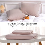 Pure Serenity Solid Organic Cotton Duvet Cover & Pillowcase Set