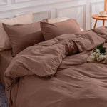 Pure Serenity Solid Organic Cotton Duvet Cover & Pillowcase Set