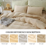 Pure Serenity Solid Organic Cotton Duvet Cover & Pillowcase Set