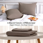 Pure Serenity Solid Organic Cotton Duvet Cover & Pillowcase Set