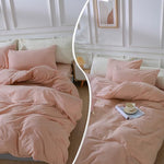 Pure Serenity Solid Organic Cotton Duvet Cover & Pillowcase Set