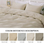 Pure Serenity Solid Organic Cotton Duvet Cover & Pillowcase Set