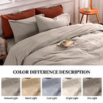 Pure Serenity Solid Organic Cotton Duvet Cover & Pillowcase Set