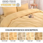 Pure Serenity Solid Organic Cotton Duvet Cover & Pillowcase Set