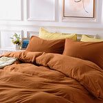 Pure Serenity Solid Organic Cotton Duvet Cover & Pillowcase Set