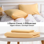 Pure Serenity Solid Organic Cotton Duvet Cover & Pillowcase Set