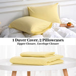 Pure Serenity Solid Organic Cotton Duvet Cover & Pillowcase Set