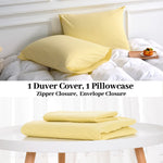 Pure Serenity Solid Organic Cotton Duvet Cover & Pillowcase Set