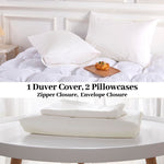 Pure Serenity Solid Organic Cotton Duvet Cover & Pillowcase Set