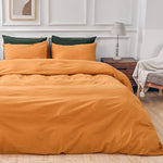 Pure Serenity Solid Organic Cotton Duvet Cover & Pillowcase Set