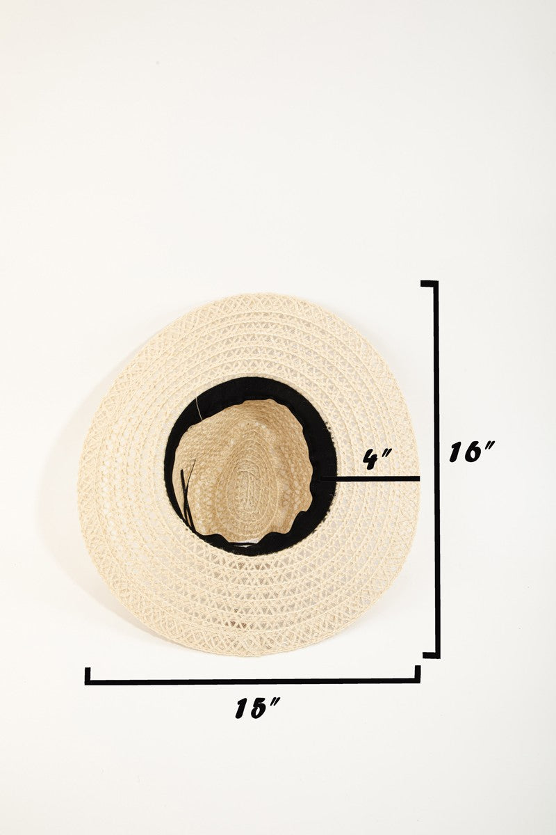 Natural Chic Wide Brim Straw Womens Sun Hat