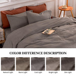 Pure Serenity Solid Organic Cotton Duvet Cover & Pillowcase Set