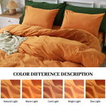 Pure Serenity Solid Organic Cotton Duvet Cover & Pillowcase Set