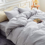 Pure Serenity Solid Organic Cotton Duvet Cover & Pillowcase Set