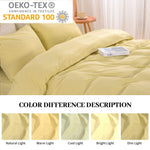 Pure Serenity Solid Organic Cotton Duvet Cover & Pillowcase Set