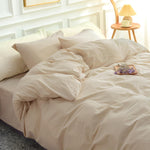 Pure Serenity Solid Organic Cotton Duvet Cover & Pillowcase Set