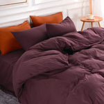 Pure Serenity Solid Organic Cotton Duvet Cover & Pillowcase Set