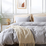 Pure Serenity Solid Organic Cotton Duvet Cover & Pillowcase Set