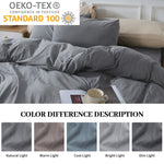 Pure Serenity Solid Organic Cotton Duvet Cover & Pillowcase Set