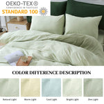 Pure Serenity Solid Organic Cotton Duvet Cover & Pillowcase Set