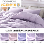 Pure Serenity Solid Organic Cotton Duvet Cover & Pillowcase Set