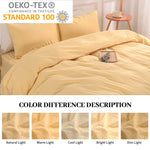 Pure Serenity Solid Organic Cotton Duvet Cover & Pillowcase Set