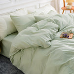 Pure Serenity Solid Organic Cotton Duvet Cover & Pillowcase Set