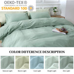 Pure Serenity Solid Organic Cotton Duvet Cover & Pillowcase Set